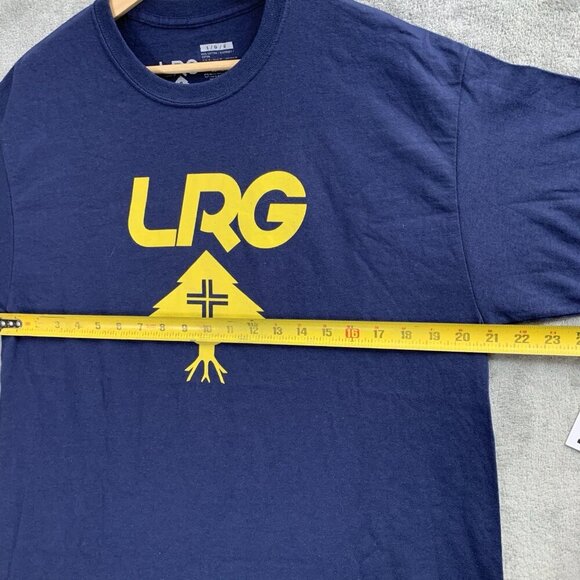 Lifted Research Group Shirt Mens Large Blue LRG Tree Graphic Tee Stacked Logo - Picture 3 of 8